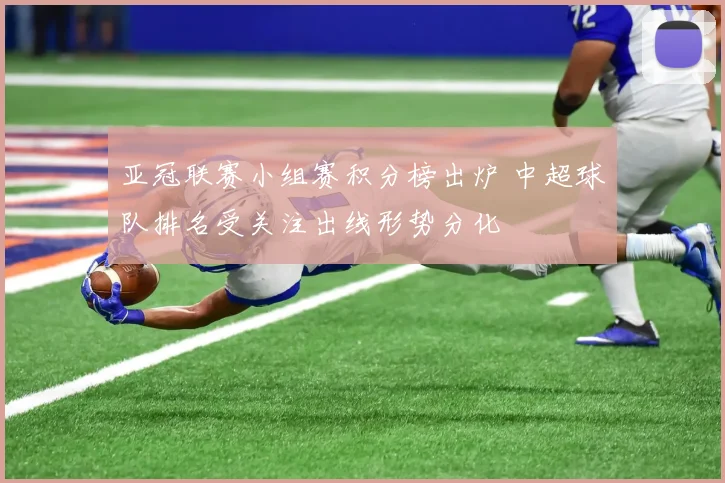 亚冠联赛小组赛积分榜出炉 中超球队排名受关注出线形势分化