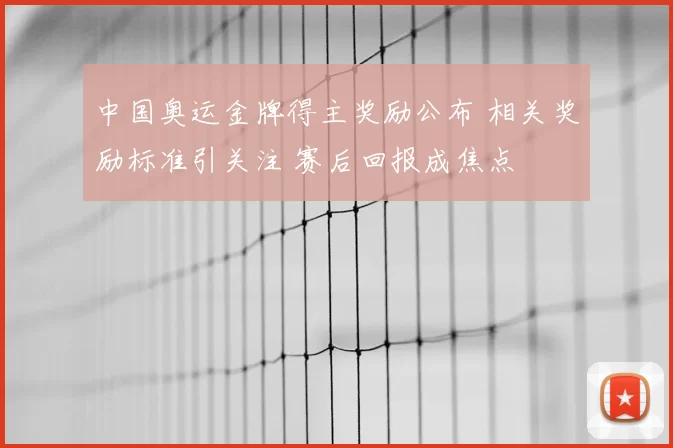 中国奥运金牌得主奖励公布 相关奖励标准引关注 赛后回报成焦点
